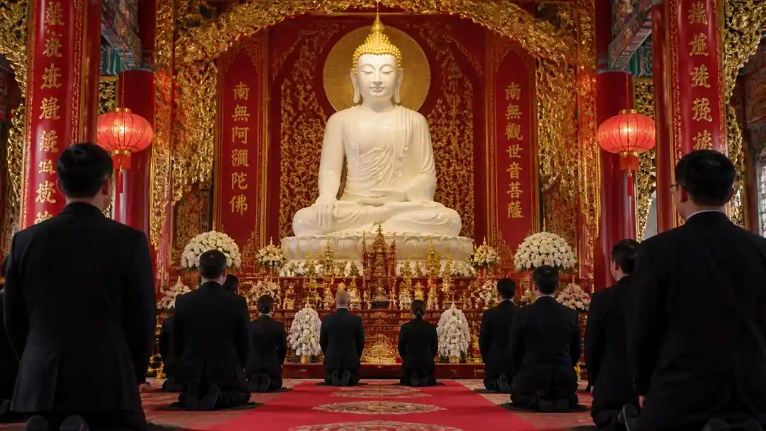 พิธีเสด็จฯ ภายในศาลเจ้าไต่ฮงกง หย่งฮาว ท่ามกลางบรรยากาศถวายความเคารพอย่างสง่างาม