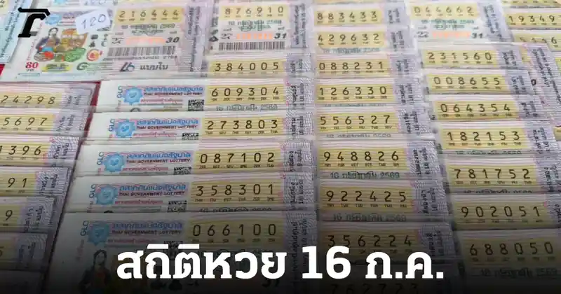 เปิดสถิติหวย 16 ก.ค. ย้อนหลัง 10 ปี! เลขเด็ด 53 โผล่ซ้ำ คอหวยห้ามพลาด